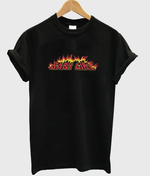 baby girl fire t-shirt