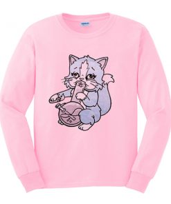 cat kitty pot sweatshirt