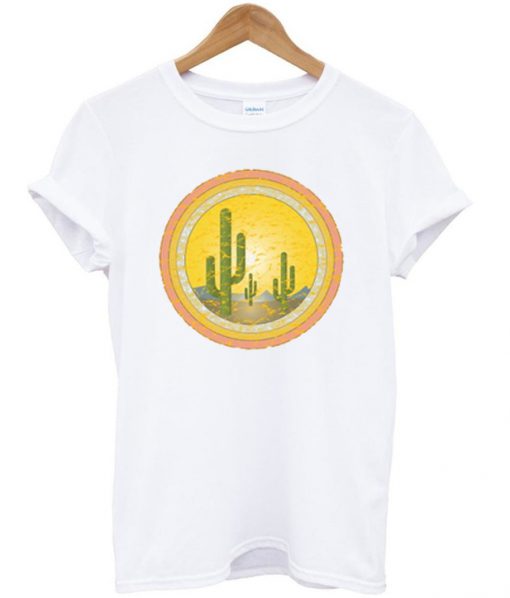 sunset cactus t-shirt