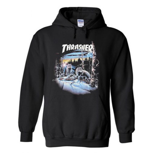 thrasher wolf hoodie