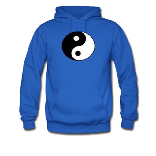yin yang logo blue hoodie