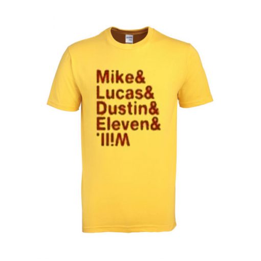 mike & lucas & dustin & eleven & will tshirt