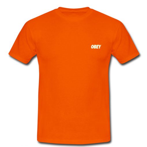 obey orange tshirt