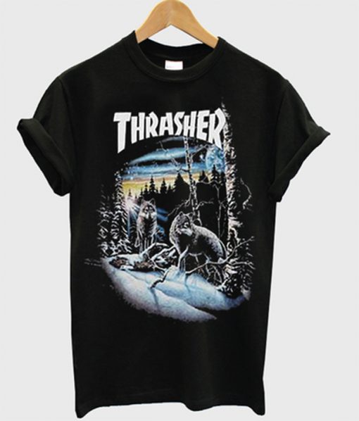 thrasher 13 wolves t-shirt