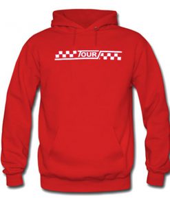 tour merch red hoodie