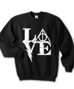 cheap love harry potter movie logo sweatshirt