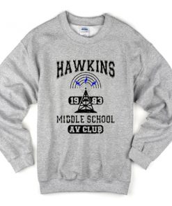 hawkins 1983 middle school av club sweatshirt