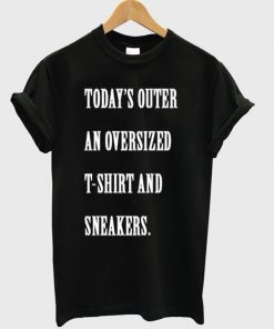 Todays Outer An Oversized T Shirt And Sneakers T Shirt