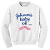 johnson's baby oil sweatshirt