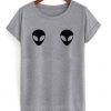 alien boobs t-shirt