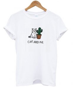 cat and me cactus t-shirt