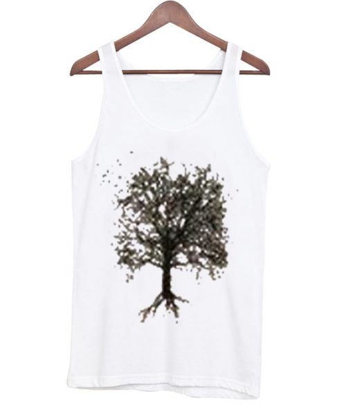 silhouette tree tank top