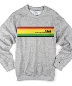 J Galt Rainbow Stripe Sweatshirt