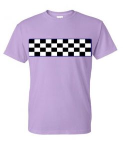 checkered stripe across tshirt