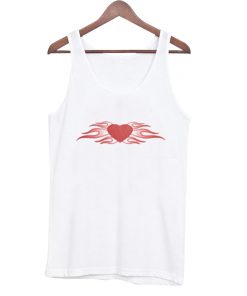 flame heart tank top