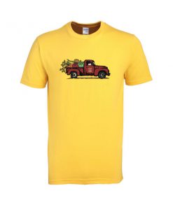 red truck in yellow tshirt