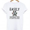 easily distracted by jeeps and dogs t-shirt