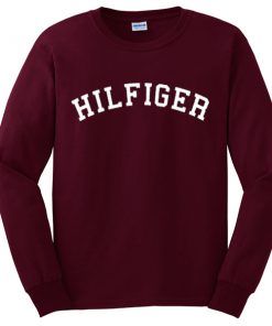 hilfiger maroon t-shirt