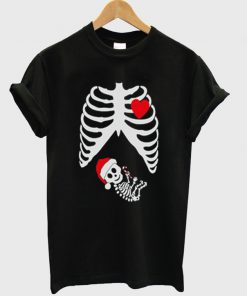 christmas skeleton t-shirt