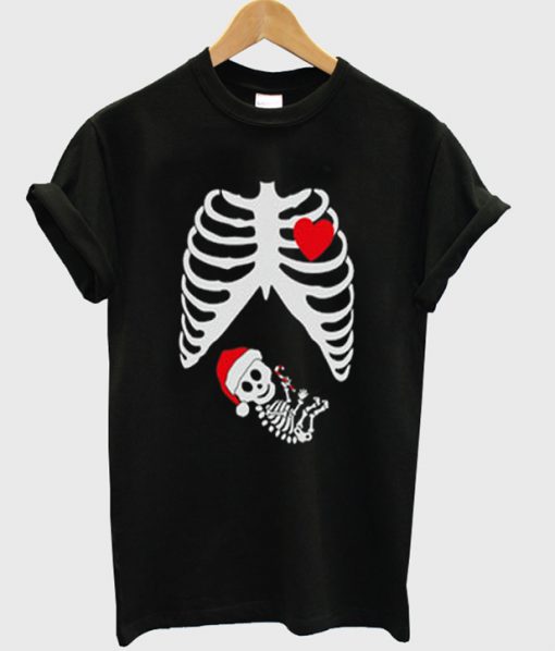 christmas skeleton t-shirt