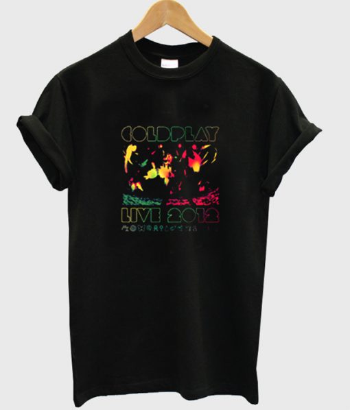 coldplay live 2012 t-shirt