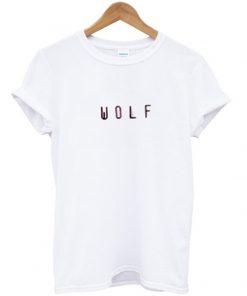 wolf font t-shirt