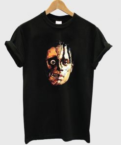 half skull face t-shirt