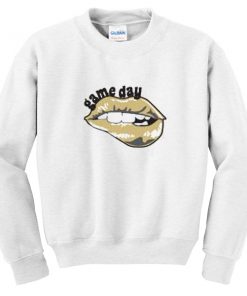 game day lips sweatshirt