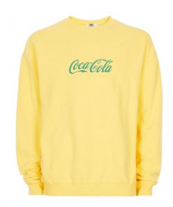 coca cola yellow sweatshirt