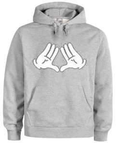 mickey mouse hand triangle hoodie