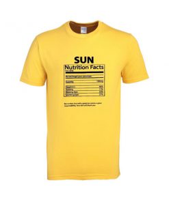 sun nutrition fact tshirt
