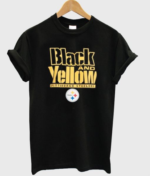 black and yellow t-shirt