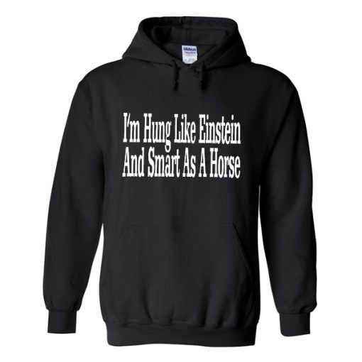 i'm hung like einstein and smart as a horse hoodie