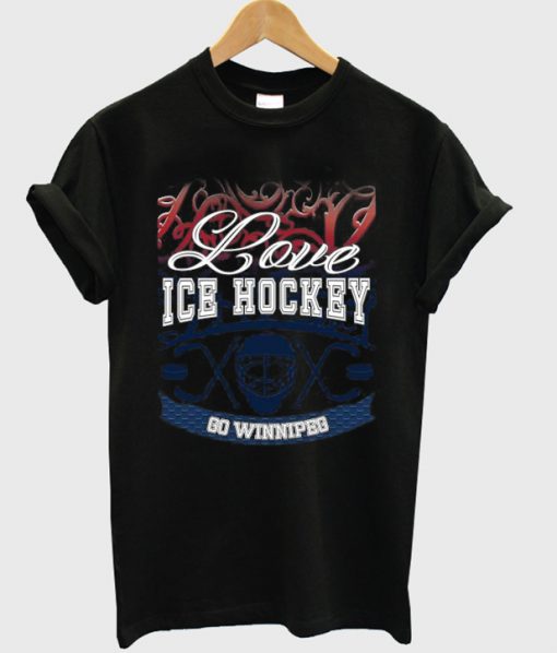 love ice hockey t-shirt