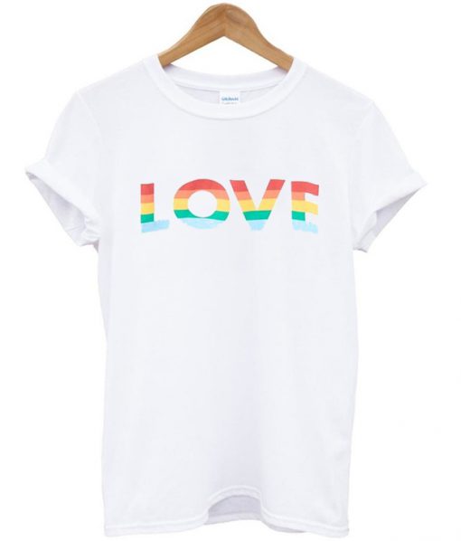 love rainbow font t-shirt