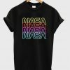 nasa font neon t-shirt