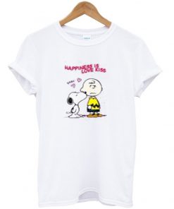 happiness is love kiss t-shirt
