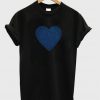 love blue heart t-shirt