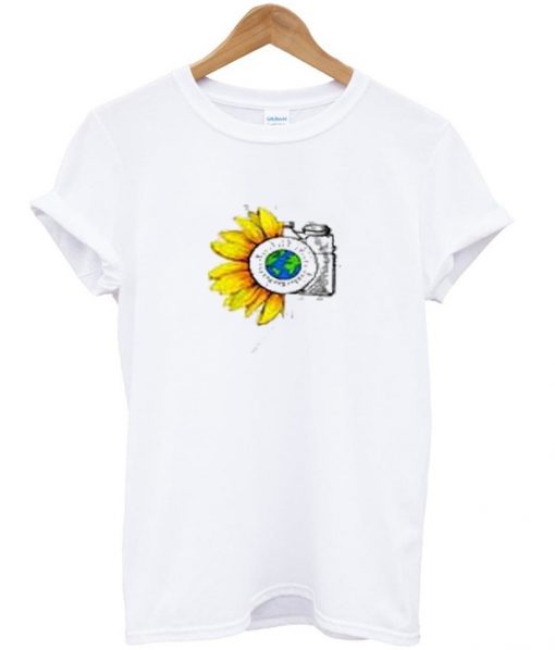sunflower camera t-shirt