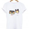 floppy and cassette tape t-shirt