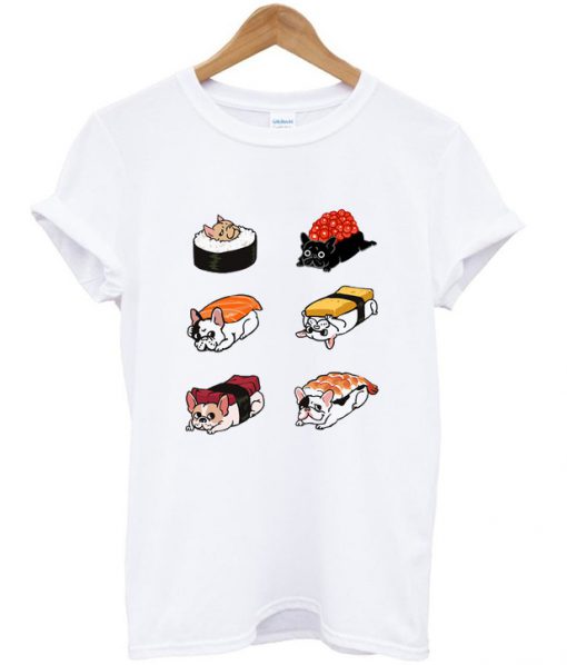 frenchie sushi t-shirt