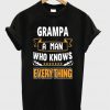 grampa a man who knows everything t-shirt
