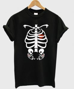 pregnant skeleton t-shirt