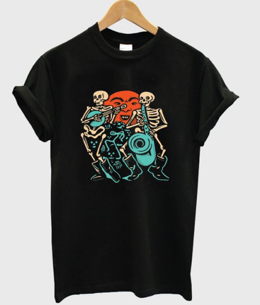 skeleton band t-shirt