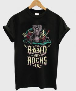 the band with rocks in t-shirt