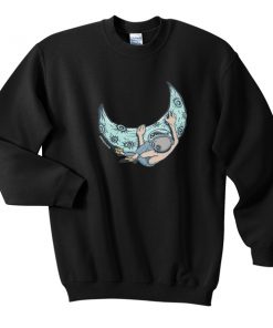 astronaut climbing the moon sweatshirt