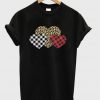 valentine three hearts t-shirt