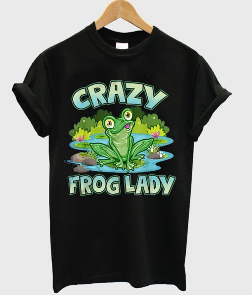 crazy frog lady t-shirt