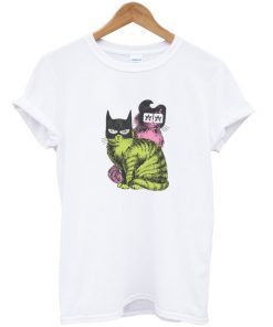 elvis and batman cats t-shirt