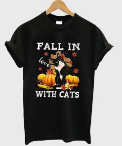 fall in love with cats t-shirt